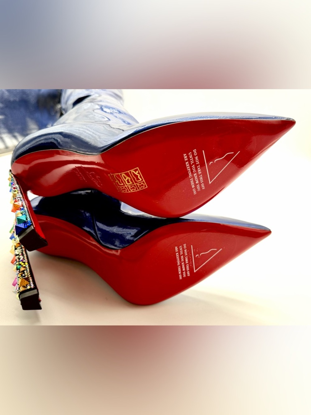 Christian Louboutin x Marvel Superhero Cosmic Alta Thigh High Boots EU 38.5 - Picture 7 of 11